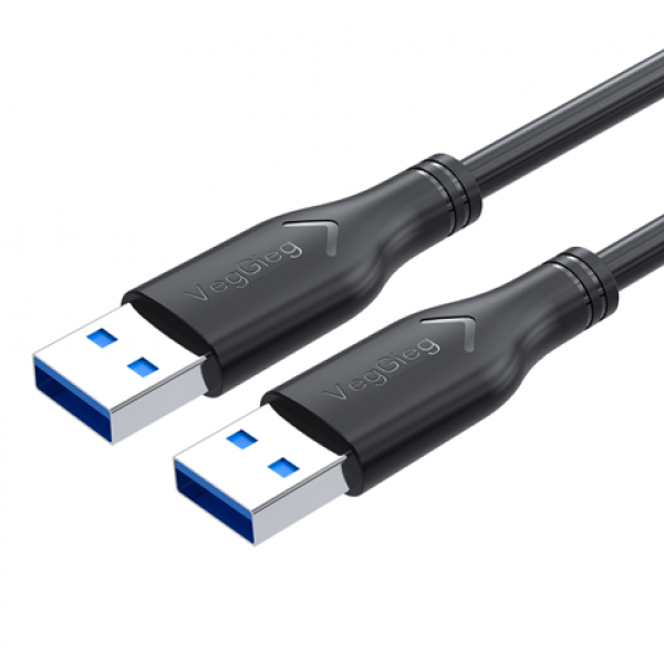 Кабель VEGGIEG V-U336, AM/AM, USB3.0, Black, довжина 1,5м, Box