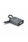 Хаб-конвертор VEGGIEG Type-C (тато) на VGA (мама), 10 см, Black, Box