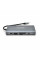 Хаб-конвертор VEGGIEG TC10-U Type-C (тато) на Type-C (мама) + USB3.0 * 3 (мама) + HDMI (мама) + VGA (мама) + SD / TF + RJ45, 10 см, Silver, Box