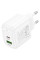 Набір СЗУ HOCO CS54A+ кабель Type-C/Type-C, 1xUSB+1xUSB-C, PD20W+QC3.0, кабель 1м, White, Box