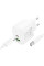 Набір СЗУ HOCO CS54A+ кабель Type-C/Type-C, 1xUSB+1xUSB-C, PD20W+QC3.0, кабель 1м, White, Box