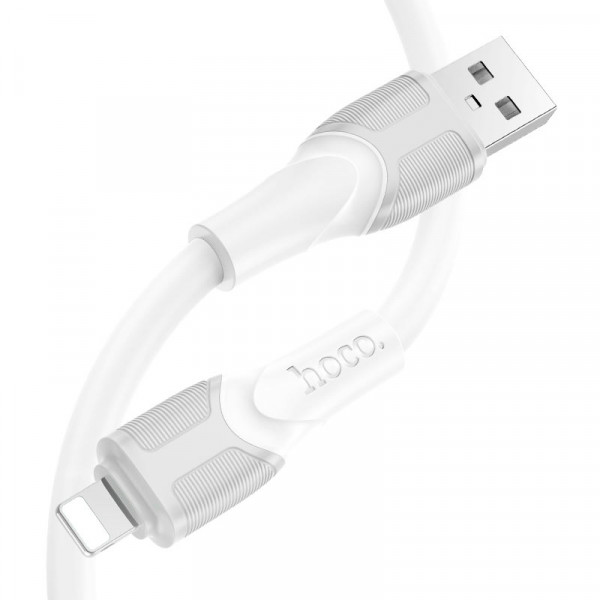Кабель Hoco X106, Lightning-USB, 2,4A, довжина 2м, White, BOX