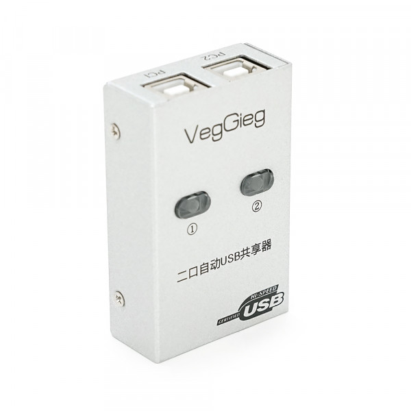 Комутатор VEGGIEG V-F501 USB 2.0 PC to Scanner Printer Sharing Switch (потрібний драйвер), Box