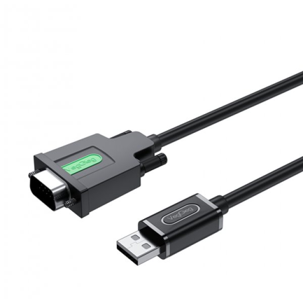 Кабель VEGGIEG V-U401, USB/RS232, PL2303 Chipset, Gray, довжина 1.5м, Box