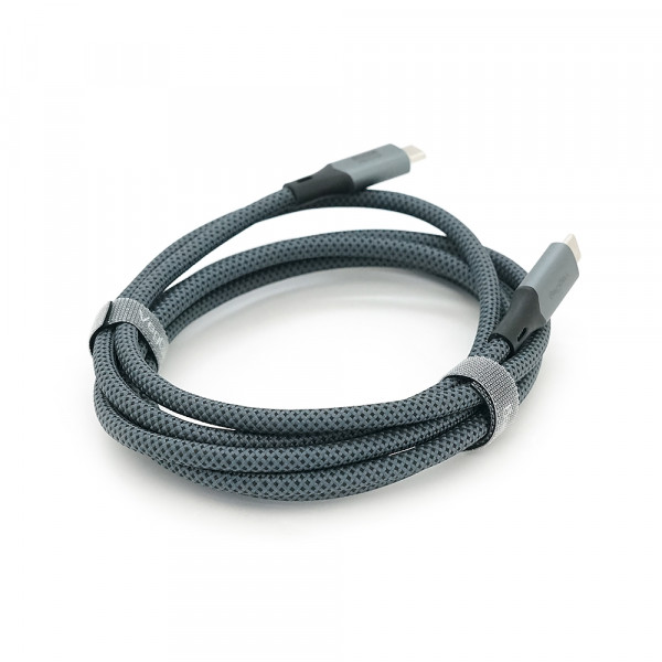 Кабель VEGGIEG V-U410, Type-C(Male) to Type-C(Male) PD cable, 240 Вт, струм 5 А, 40Gbps, Gray, довжина 2м, Box