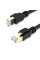 Патч-корд литий VEGGIEG, CCA, SFTP, RJ45, Cat.8, 0,5m, чорний