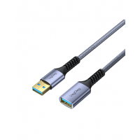 Кабель VEGGIEG V-U348, AM/AF, USB3.0, Gray, довжина 2м, Box