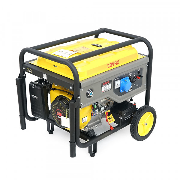 Генератор бензиновий COVAX CV20500LD-E2, 9.5kW, однофазний 220V, 50Hz, DC12V, 21HP, Electric Starter, tank 25L, 710x535x555mm, 96kg