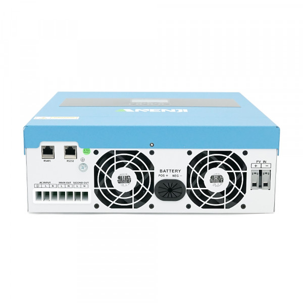 Гібридний інвертор ANENJI ANJ-4000W-24V WIFI, 4200W, 24V, charge 80A(max), 170-280V, МРРТ60-500VDC, RS485. RS232, WiFi, 358x295x100mm, 7 kg, Q1