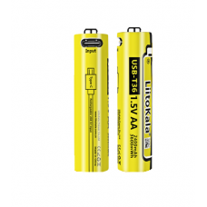 Аккумулятор LiitoKala USB-T36 1.5V/AA 1.5V AA 2400mAh/3600mWh, Li-ion Rechargeable Battery, Type-C, Charging current: 300mAh, цена за 1шт