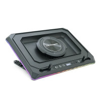 Підставка під ноутбук IceCoorel A8, до 17", fan1-135*15 мм 300-3000 RPM, корпус пластик, 4-USB+1-TYPE C+DC, 420x320x55mm, RGB-11 режимів, DC-12V, Box Q8