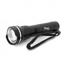 Ліхтар ручний Watton WT-010, 1LED CREE Q5, 3W, 5 режими, ZOOM,18650/3200mah, Black, IP40, СЗУ під 2 акб, 180х45х34мм, BOX