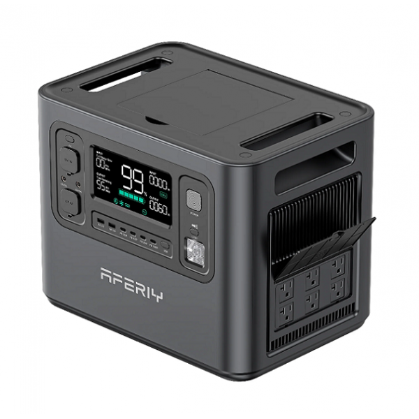 Портативна станція AFERIY AF-P210,LiFePO4 2048Втч.(max2400)Вт,MPPT 11.5-50В-20А(500Вт),out220v. LED.  2-USB,4xType-C PD20/100Вт,DC+прикуриватель12В/10А,398*280*315 мм,22kg
