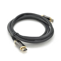 Кабель VEGGIEG HX-2 HDMI-HDMI 2K * 4K, 2m, v2,0, OD-7.0mm, круглий, обплетення, Black, коннектор Black-Gold, Пакет