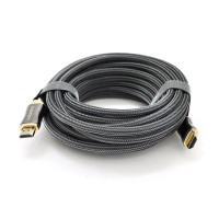 Кабель VEGGIEG HX-5 HDMI-HDMI 2K * 4K, 5m, v2,0, OD-7.0mm, круглий, обплетення, Black, коннектор Black-Gold, Пакет