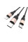 Кабель HOCO X26 USB-1 3 in 1 Micro/Iphone/Type-C, 2A, довжина 1м, Black/Gold, Box