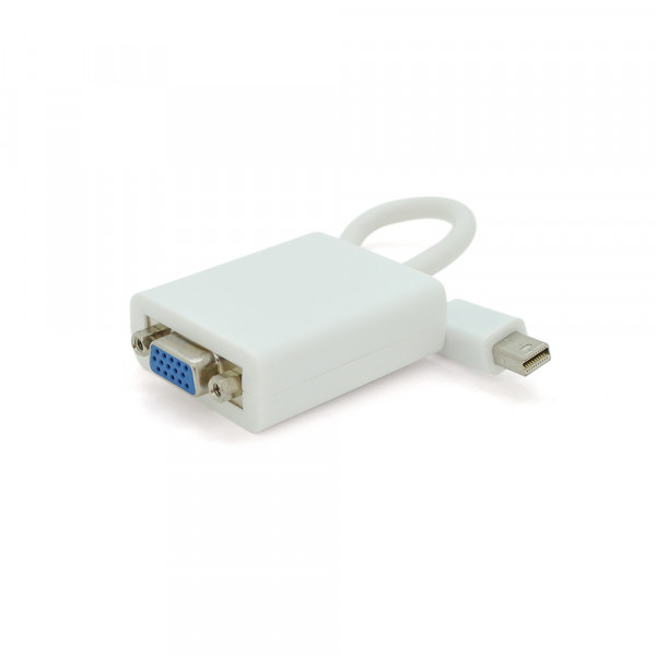 Конвертер mini Display Port (тато) на VGA(тато) 30cm, White, 4K/2K, Пакет