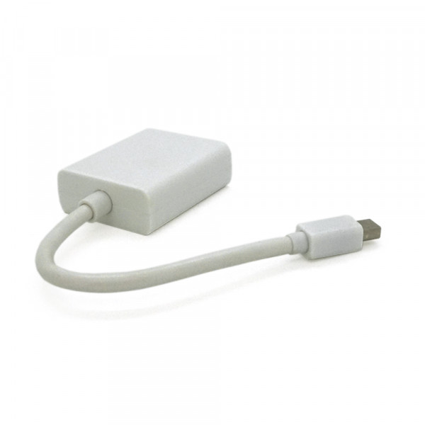 Конвертер mini Display Port (тато) на VGA(тато) 30cm, White, 4K/2K, Пакет