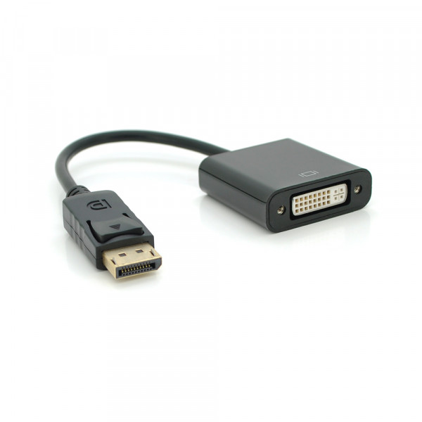 Конвертер Display Port (тато) на DVI24 + 1 (мама) 30cm, Black, 4K / 2K, Пакет