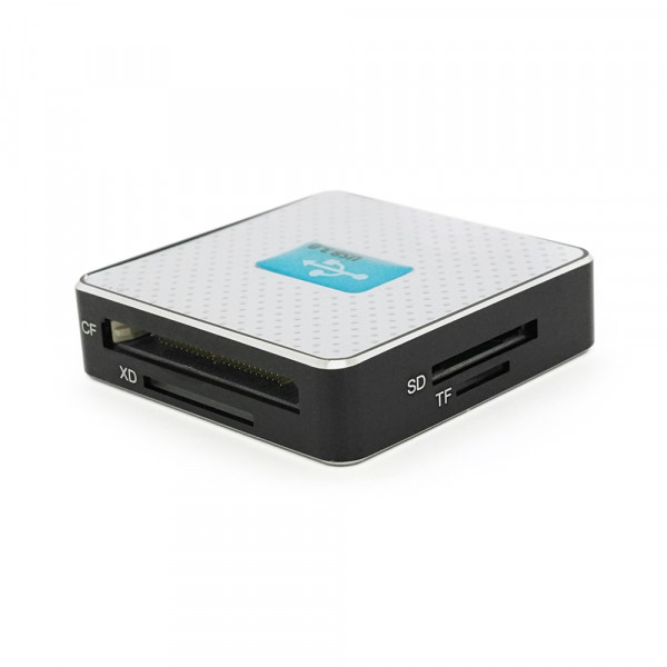 Кардридер універсальний USB 3.0 HDH-939 SD/MMC/MS/TF/M2, USB2.0, White, Блістер