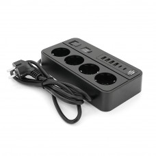 Мережевий фільтр із захистом від перенапруги G13H, 3000W, 4 Socket + 4 USB 3,2А + 2 Type-C + таймер, 2м, Black, Box