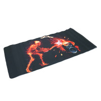 Килимок 400*800 тканинний "Fire musician" з боковою прошивкою, товщина 3 мм, колір Black-red, Пакет