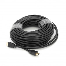 Кабель Merlion HDMI-HDMI HIGH SPEED 20m, v1.4, OD-7.5mm, круглий Black, коннектор Black, (Пакет) Q25