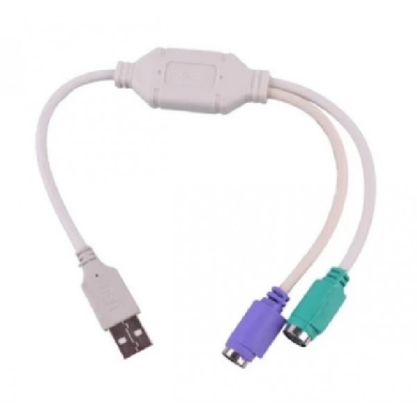 Перехідник USB AM/2*PS2, 20 см, Блістер Q25