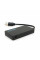 Хаб USB 3.0, 4 порти, плоский, чорний, підтримка до 2TB, кабель 0,14 м, Blister