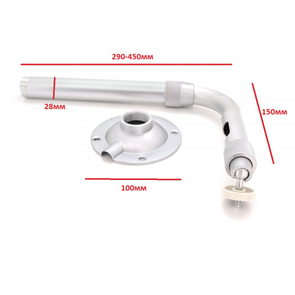 Кронштейн для камери PiPo PP- Stickbracket, сірий, метал, з поворотом для камери, 20-40cm