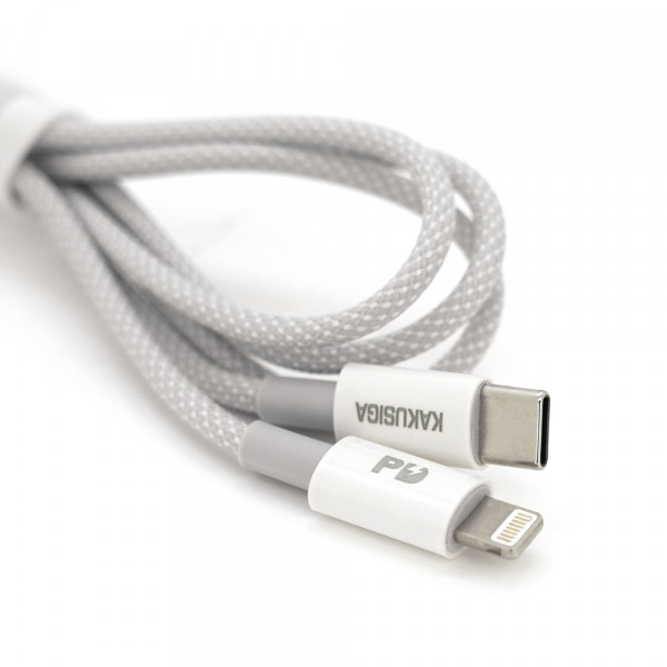 Кабель iKAKU KSC-723 GAOFEI PD20W smart fast charging cable (Type-C to Lightning), Silver, довжина 1м, BOX