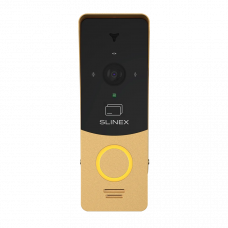 AHD панель виклику Slinex ML-20CRHD (black/gold), 2 Мп, EM-Marin зчитувач, кут огляду 115°, 45×130×24 мм