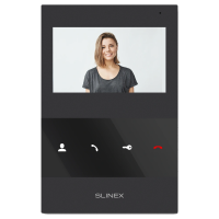 Аналоговий відеодомофон Slinex SQ-04M (black), 4,3” кольоровий екран TFT, слот microSD, 119×175×21 мм