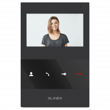 Аналоговий відеодомофон Slinex SQ-04M (black), 4,3” кольоровий екран TFT, слот microSD, 119×175×21 мм
