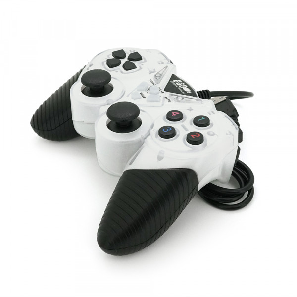 Геймпад для ПК USB-908 USB 2.0 Double Shock (White), Blister