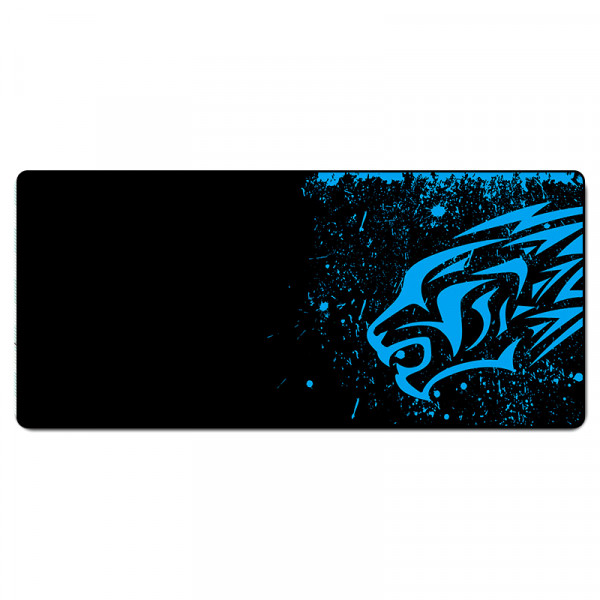 Килимок 300*700 тканинний Blue tiger з боковою прошивкою, товщина 2 мм, Black, Пакет