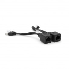 POE інжектор пасивний (пара) 802.3at (30Вт) з портами Ethernet 10/100Mbps, black, OEM Q50