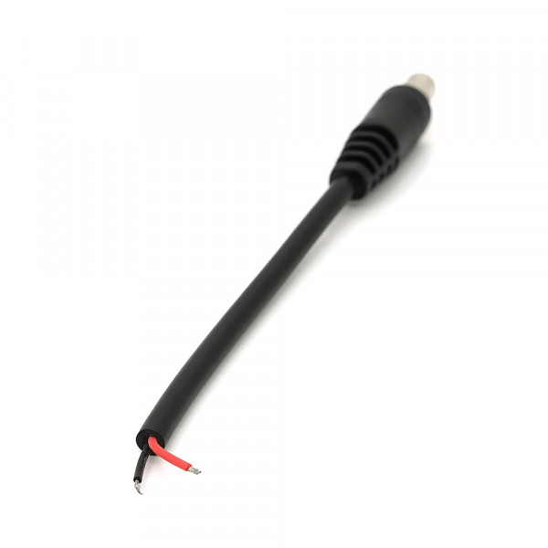 Роз'єм живлення DC-M (D 5,5x2,5мм) => кабель довжиною 10см blac, Black plug OEM Q1000