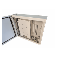 Оптобокс комутаційний VAGOS PON(FTTH) 440х500x140 під адаптери SC-32шт/LC-64шт, 8 вводів кабелю, 6 відкидних кросових модулів