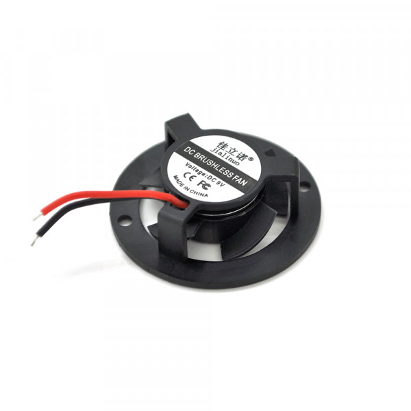 Кулер корпусний JLN3510, 35x35x10mm, 9V/0.18A/0.8W, 2-pin, під пайку, Black, OEM