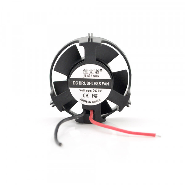 Кулер корпусний JLN3010, 30x30x10mm, 9V/0.08A/0.7W, 2-pin, під пайку, Black, OEM.