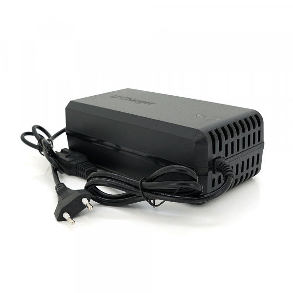Зарядний пристрій Jinyi для акумуляторів LiFePo4 72V(87,6V),24S,6A,штекер Triangle plug (T-tipe/IEC/C13 N+L-), з індикацією,BOX