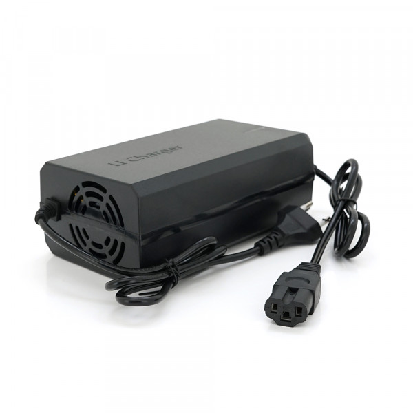 Зарядний пристрій Jinyi для акумуляторів LiFePo4 72V(87,6V),24S,6A,штекер Triangle plug (T-tipe/IEC/C13 N+L-), з індикацією,BOX