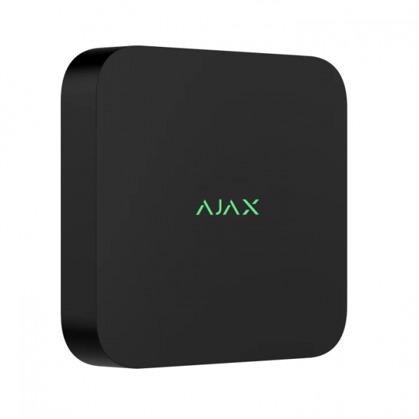 Мережевий відеореєстратор Ajax NVR DC (8ch) black, роздільна здатність до 4К, підтримка ONVIF/RTSP, декодування H.265/H.264, ємність до 16Тб