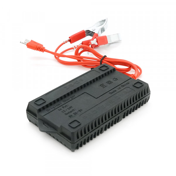 Портативний HUB ZS-09-2 із крокодилами на 5*USB2.0 (2.4A), led, живлення 12В, Black, Box