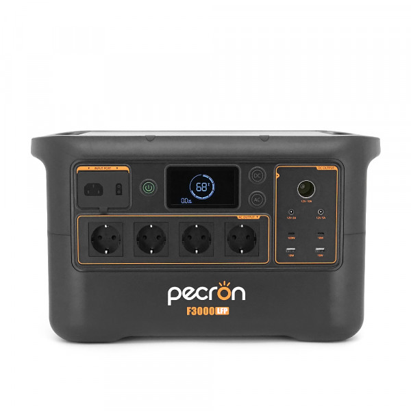 Power station Pecron F3000LFP APP Control, 3072/3600Wh LiFePO4, MPPT 400W max, DC12V-5A, XT60-12V-30A, 4хAC 220, 2xUSB-18W, 2хUSB-C(100W), Fast charge 120min, 489х295х282mm, 28.7kg