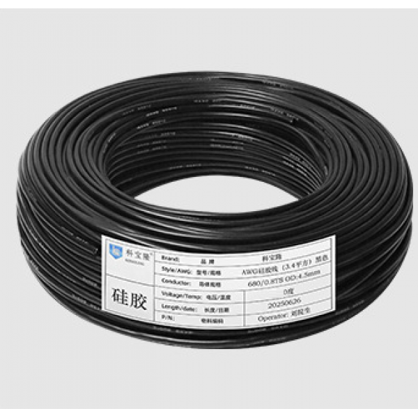 Кабель силіконовий луджений AWG 26 American Standard 26AWG/0,15квМ/600В, 400 метрів, негорючий, термостійкий, Black, ціна за бухту