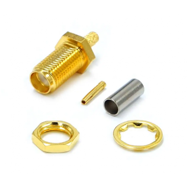 Роз'єм SMA Female під обтиск на кабель RG-316/RG-188/RG-174/LMR100/SFF50 ціна за 1 шт