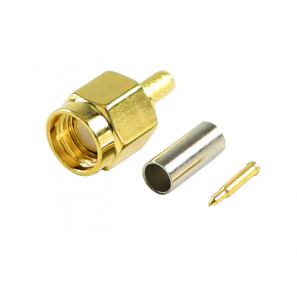 Роз'єм SMA Male під обтиск на кабель RG-316/RG-188/RG-174/LMR100/SFF50 ціна за 1 шт