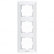 Рамка Panasonic Arkedia Slim потрійна, вертикальна, біла